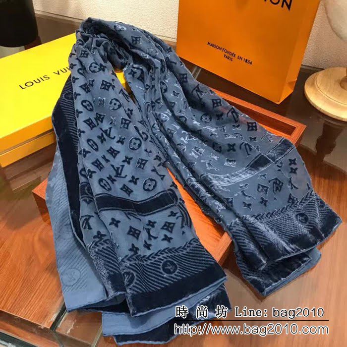路易威登LV2018最新款 復古時尚絲羊絨方巾 LLWJ6130